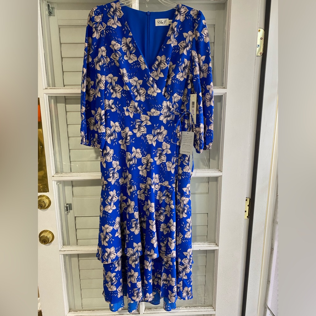 Nwt Eliza J Blue Floral Dress